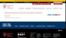 
							         Drop/Add Period on the My CHC Portal Ends (SUS) | Chestnut Hill ...								  
							    