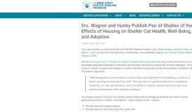 
							         Drs. Wagner and Hurley Publish Pair of Studies of the Effects of ...								  
							    