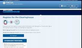 
							         Drug & Alcohol Clearinghouse - Clearinghouse Registration								  
							    