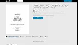 
							         Drug Court FAQ - Dauphin County Criminal Justice Portal - Yumpu								  
							    