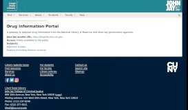 
							         Drug Information Portal | Lloyd Sealy Library at John Jay College of ...								  
							    