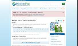 
							         Drugs, Herbs and Supplements: MedlinePlus								  
							    