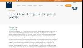
							         Druva Channel Program Recognized by CRN - Druva								  
							    