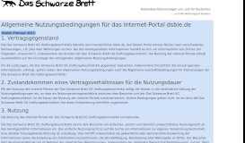 
							         DSB: Allgemeine Nutzungsbedingungen für das Internet-Portal - Das ...								  
							    
