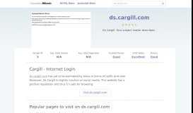 
							         Ds.cargill.com website. Cargill - Internet Login.								  
							    