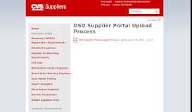 
							         DSD Supplier Portal Upload Process | CVS Caremark Suppliers								  
							    