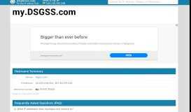 
							         DSGSS Customer Portal: Dsgss.com								  
							    