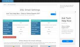 
							         DSL Email Settings | DSL.PIPEX.COM SMTP, IMAP & POP ...								  
							    