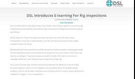 
							         DSL Introduces E-learning For Rig Inspections | Derrick Services (UK ...								  
							    