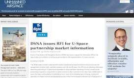 
							         DSNA issues RFI for U-Space partnership market information ...								  
							    