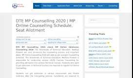 
							         DTE MP Counselling 2019 | Online Counselling Schedule, Seat ...								  
							    