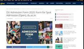 
							         DU Admission Form 2019 - AglaSem Admission								  
							    