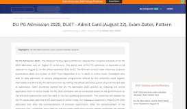 
							         DU PG Admission 2019 - Dates, Application Form, Process, Eligibility ...								  
							    