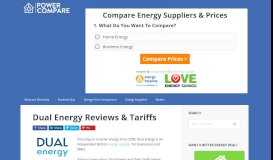 
							         Dual Energy Reviews & Tariffs: 2018 Electricity & Gas Comparison								  
							    