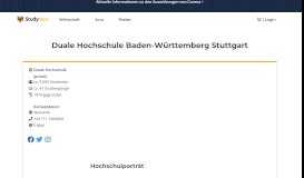 
							         Duale Hochschule Baden-Württemberg Stuttgart - Studiengänge und ...								  
							    