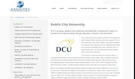 
							         Dublin City University - Assistid								  
							    