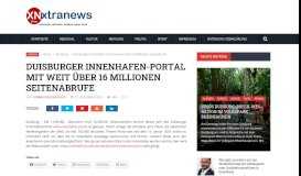 
							         Duisburger Innenhafen-Portal mit weit über 16 Millionen Seitenabrufe ...								  
							    