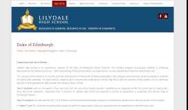 
							         Duke of Edinburgh | Lilydale High School								  
							    