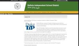 
							         Duke TIP - DeSoto ISD								  
							    