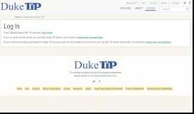 
							         Duke TIP Log Ins | Duke TIP								  
							    