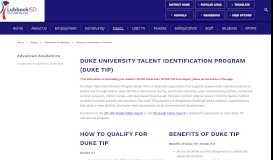 
							         Duke University Talent Identification Program (Duke TiP) - Lubbock ISD								  
							    