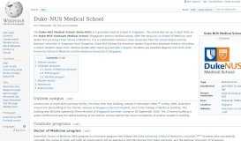 
							         Duke–NUS Medical School - Wikipedia								  
							    