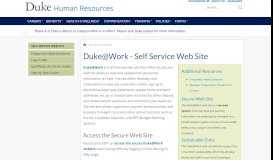 
							         Duke@Work - Self Service Web Site | Human Resources								  
							    