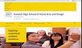 
							         Dulwich High School of Visual Arts and Design: Home								  
							    