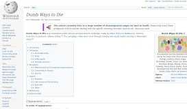 
							         Dumb Ways to Die - Wikipedia								  
							    
