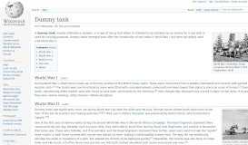 
							         Dummy tank - Wikipedia								  
							    