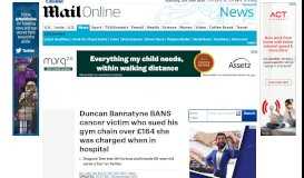 
							         Duncan Bannatyne BANS cancer victim who sued his gym chain for ...								  
							    