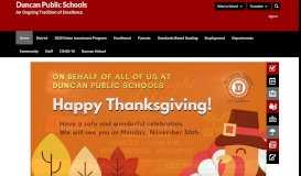 
							         Duncan Public Schools / Homepage								  
							    