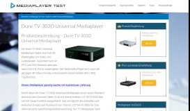
							         Dune TV-303D Universal Mediaplayer | Mediaplayer Test								  
							    