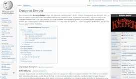 
							         Dungeon Keeper – Wikipedia								  
							    