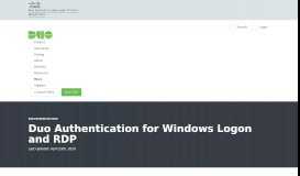 
							         Duo Authentication for Windows Logon and RDP | Duo Security								  
							    