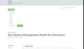 
							         Duo Device Management Portal for End Users | Duo Security								  
							    