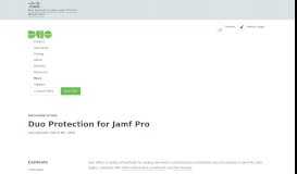 
							         Duo Protection for Jamf Pro | Duo Security								  
							    