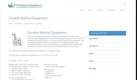 
							         Durable Medical Equipment | Priority Care Solutions								  
							    