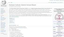 
							         Durham Catholic District School Board - Wikipedia								  
							    