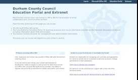 
							         Durham County Council Education Portal, Extranet and Learning ...								  
							    