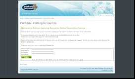 
							         Durham Learning Resources - Login								  
							    