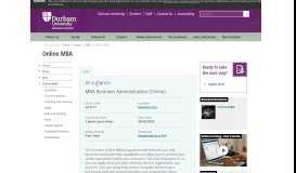 
							         Durham University Business School : Online MBA - Durham University								  
							    
