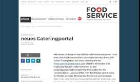 
							         Dussmann Service: neues Cateringportal - Food Service								  
							    