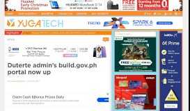 
							         Duterte admin's build.gov.ph portal now up - YugaTech | Philippines ...								  
							    