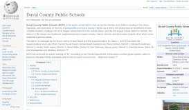 
							         Duval County Public Schools - Wikipedia								  
							    