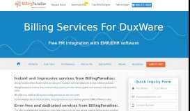 
							         Duxware EMR Medical Billing|Medical Claims Management								  
							    