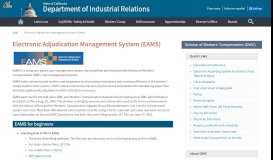 
							         DWC Electronic Adjudication Management System (EAMS)								  
							    