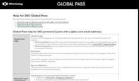 
							         DXC DXC Global Pass - Help - DXC Technology								  
							    