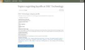 
							         DXC Technology Layoffs - TheLayoff.com								  
							    