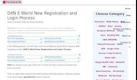 
							         DXN E World New Registration and Login Process - TechMistri								  
							    